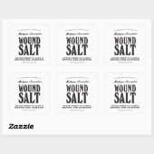 Wond Zout - apotheeklabel Vierkante Sticker (Vel)