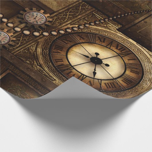 Wondeful steampunk-ontwerp cadeaupapier (Hoek)