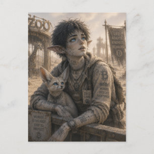 Wonder / Dierenverzorger / Woestijn Dierentuin Briefkaart