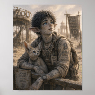 Wonder / Dierenverzorger / Woestijn Dierentuin Poster