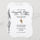 Wonder - Elegant Alice in Wonderland Invitation (Devant / Derrière)