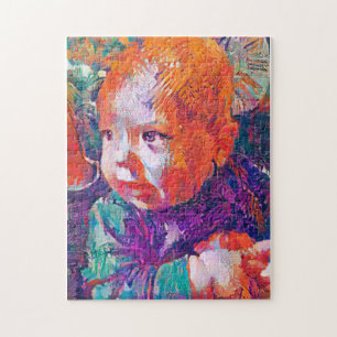 wonder in de ogen van een baby - griezelige puzzel legpuzzel