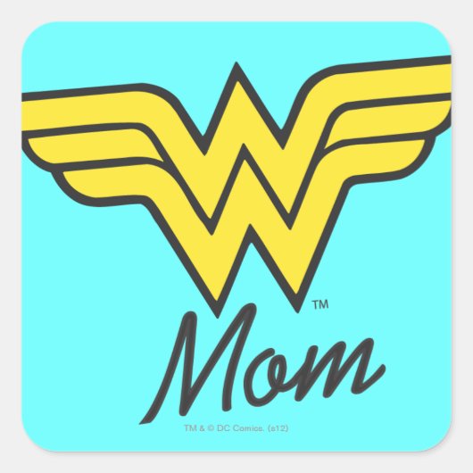 Wonder Mam Classic Vierkante Sticker (Voorkant)