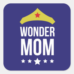 Wonder Mam - Glossy Vierkante Sticker