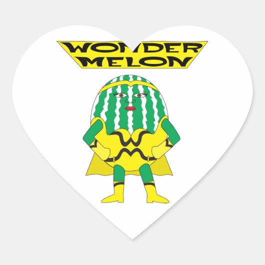 Wonder Melon Hart Sticker (Voorkant)