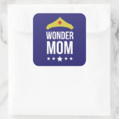 Wonder Mom - Glossy, Vierkante Sticker (Tas)