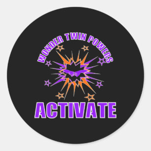 Wonder Twin Powers activeren identieke en fraterna Ronde Sticker