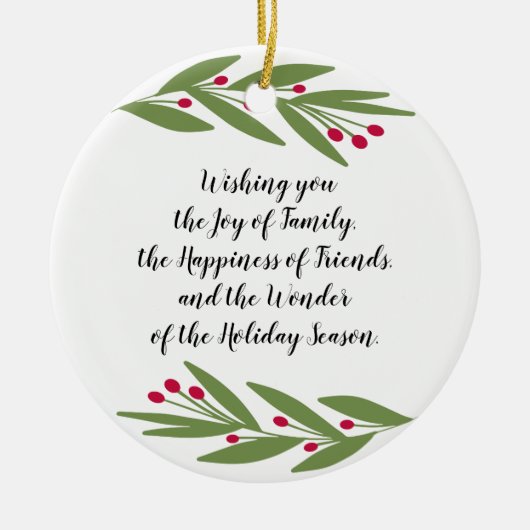Wonder van het Vakantie Seizoen Ornament (Voorkant)