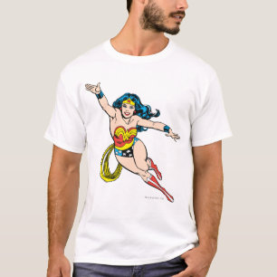 Wonder-vrouw die vooraan vliegt t-shirt