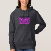 Wonder Wave Pink Women's Basic Hooded Sweatshirt (Voorkant)