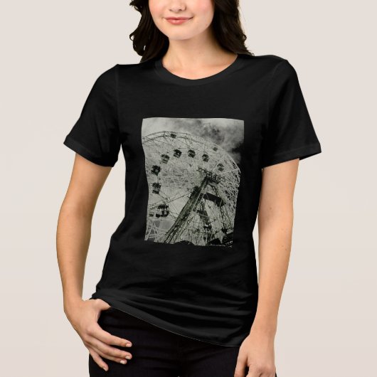 Wonder Wheel Dames Tri-Blend Shirt (Voorkant)