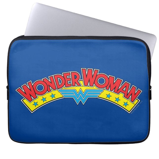 Wonder Woman 1987 Comic Book Logo Laptop Sleeve (Voorkant)