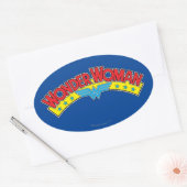 Wonder Woman 1987 Comic Book Logo Ovale Sticker (Envelop)