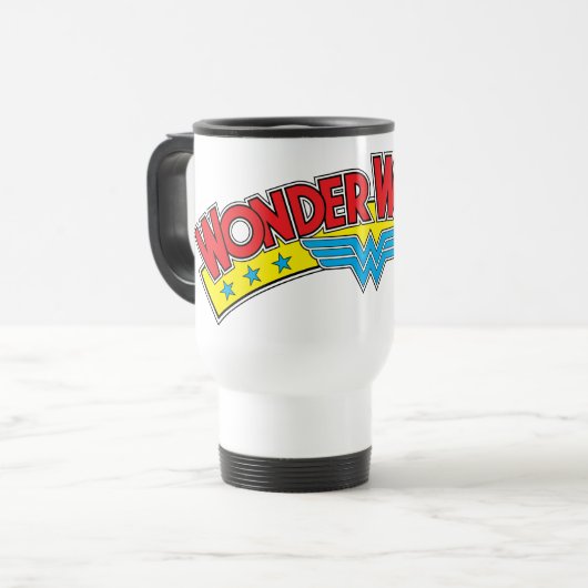 Wonder Woman 1987 Comic Book Logo Reisbeker (Voorkant links)