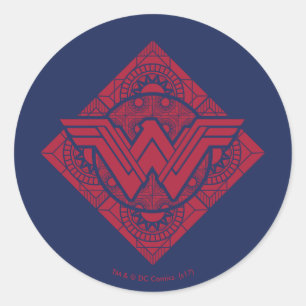 Wonder Woman Amazonian Symbol Ronde Sticker