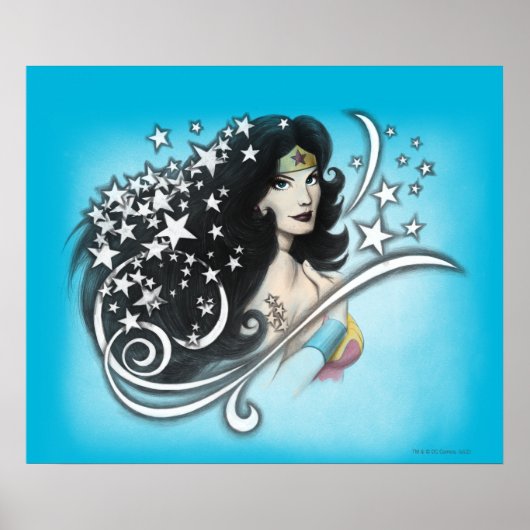 Wonder Woman and Stars Poster (Voorkant)