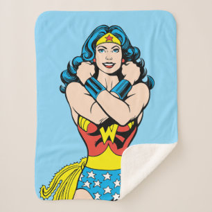 Wonder Woman Arms Crossed Sherpa Deken