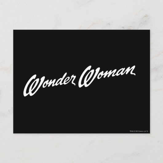 Wonder Woman B&W Logo 1 Briefkaart (Voorkant)