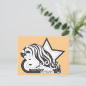 Wonder Woman B&W Star Briefkaart (Staand voorkant)