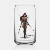 Wonder Woman Battle Ready Comic Art Blikvorm Glas (Voorkant)