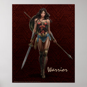 Wonder Woman Battle Ready Comic Art Poster
