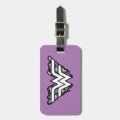 Wonder Woman Black Lace Logo Bagagelabel (Voorkant verticaal)