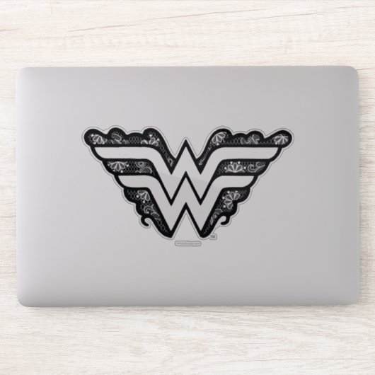 Wonder Woman Black Lace Logo Sticker (Computer)
