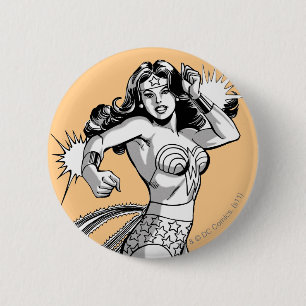 Wonder Woman Black & White Defender Ronde Button 5,7 Cm