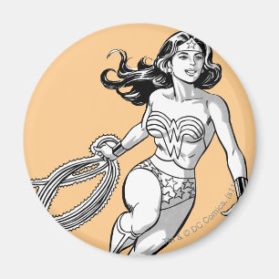 Wonder Woman Black & White Lasso Magneet