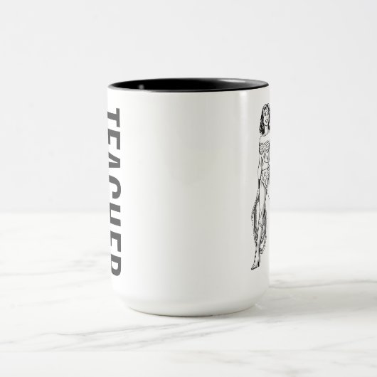 Wonder Woman Black & White Pose Mok (Midden)