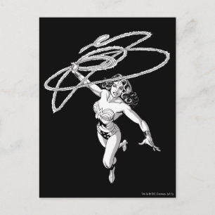 Wonder Woman Black & White Twirl Briefkaart