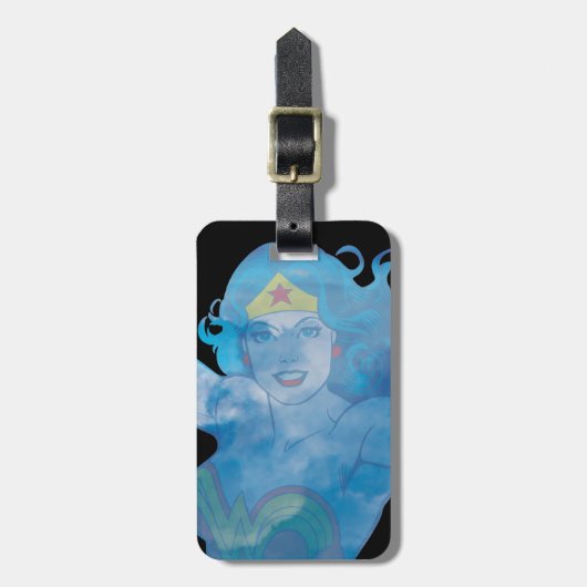 Wonder Woman Blue Sky Silhouette Bagagelabel (Voorkant verticaal)