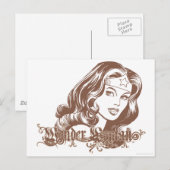 Wonder Woman Brown Briefkaart (Voorkant / Achterkant)