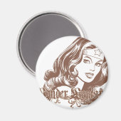 Wonder Woman Brown Magneet (Voorkant / Achterkant)