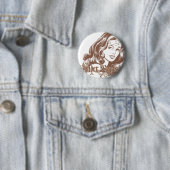Wonder Woman Brown Ronde Button 5,7 Cm (In situ)