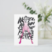 Wonder Woman Brush Typography Art Briefkaart (Staand voorkant)
