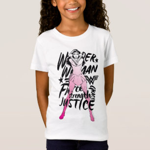 Wonder Woman Brush Typography Art T-shirt