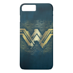 Wonder Woman Brushed Gold Symbol iPhone 8 Plus / 7 Plus Hoesje