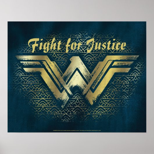Wonder Woman Brushed Gold Symbol Poster (Voorkant)