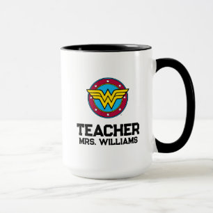 Wonder Woman Cirkel en sterren Logo Mok