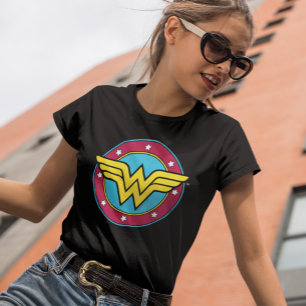 Wonder Woman   Cirkel en sterren Logo T-shirt