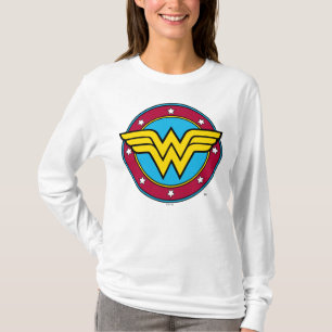 Wonder Woman   Cirkel en sterren Logo T-shirt