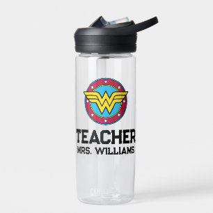 Wonder Woman Cirkel en sterren Logo Waterfles