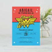 Wonder Woman Classic Logo Anniversaire Invitation (Debout devant)