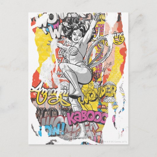 Wonder Woman Collage 1 Briefkaart (Voorkant)