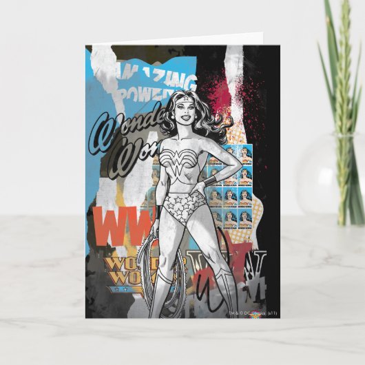 Wonder Woman Collage 2 Kaart (Voorkant)