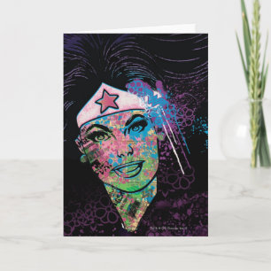 Wonder Woman Colorful Collage Kaart