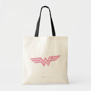 Wonder Woman Colorful Pink Floral Logo Tote Bag