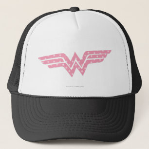 Wonder Woman Colorful Pink Floral Logo Trucker Pet
