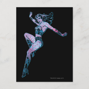 Wonder Woman Colorful Pose Briefkaart